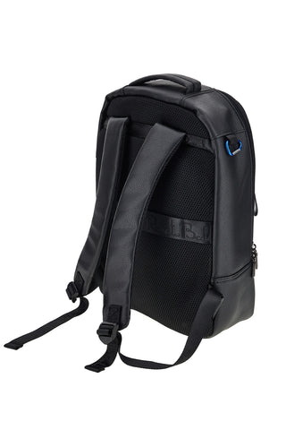 Schwarzer Rucksack mit blauen Details und PC-Fach Renato Balestra COB 62140/L/SRBU6