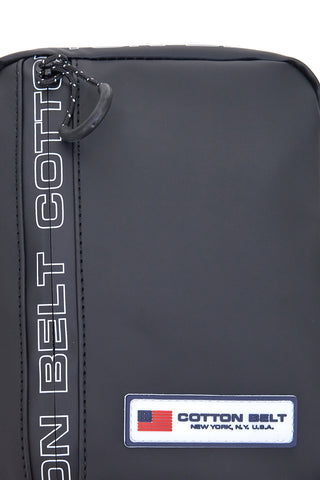 Schwarze Tasche mit verstellbarem Schultergurt Baumwollgürtel K19-017-B059