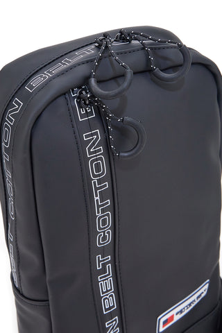 Schwarze Tasche mit verstellbarem Schultergurt Baumwollgürtel K19-017-B059