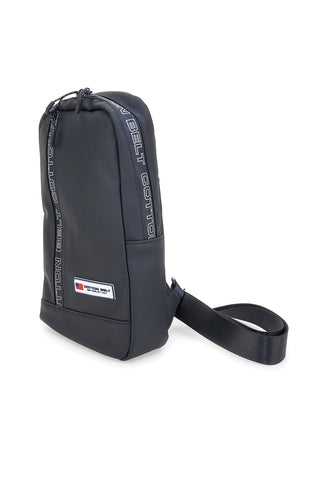 Schwarze Tasche mit verstellbarem Schultergurt Baumwollgürtel K19-017-B059