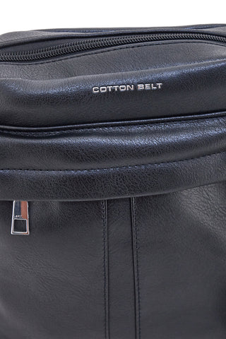 Borsello nero con tracolla regolabile Cotton belt K19-026-B052