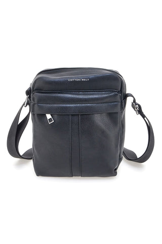 Borsello nero con tracolla regolabile Cotton belt K19-026-B052