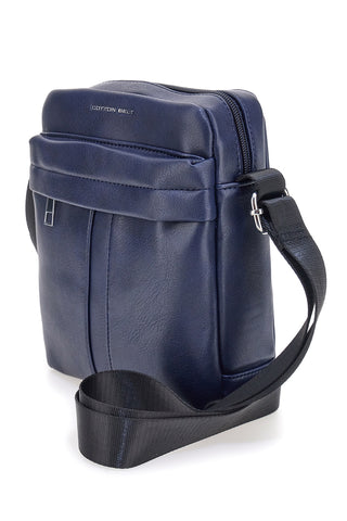 Borsello blu con tracolla regolabile Cotton belt K19-026-B052