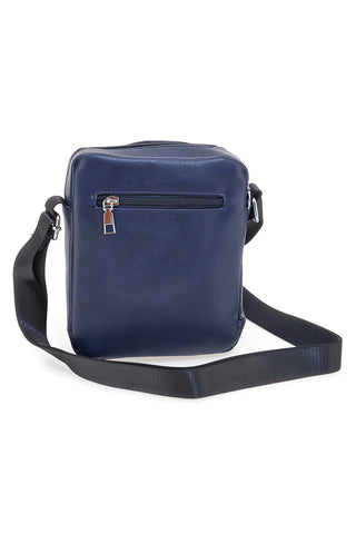 Borsello blu con tracolla regolabile Cotton belt K19-026-B052