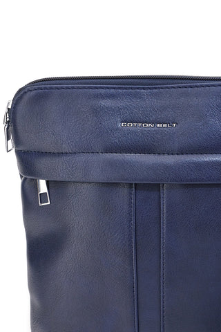 Borsello blu con tracolla regolabile Cotton belt K19-026-B055