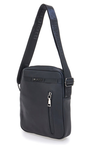 Biagiotti MOI LB25W-464/1/TRAC Schwarze Schultertasche mit Reißverschluss vorne
