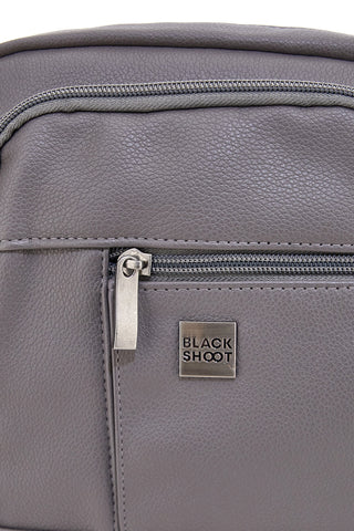 Black Shoot BS17-4 graue Schultertasche mit Vordertaschen
