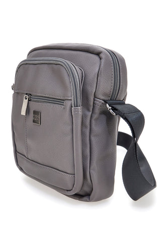Black Shoot BS17-4 graue Schultertasche mit Vordertaschen