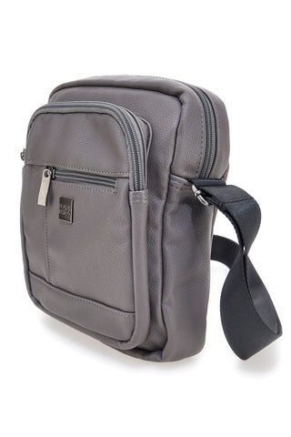 Black Shoot BS17-4 graue Schultertasche mit Vordertaschen