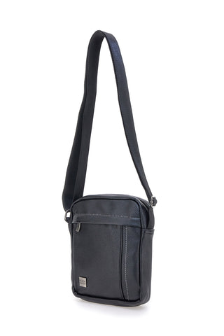 Borsello nero con tasche frontali Black Shoot BS522-1