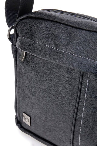 Borsello nero con tasche frontali Black Shoot BS522-1
