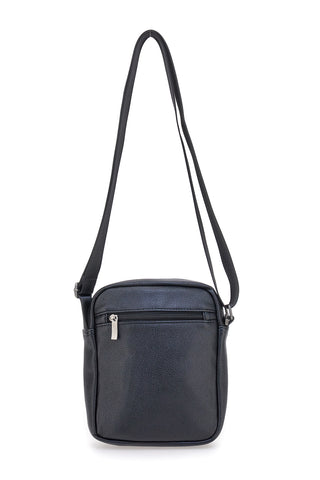 Borsello nero con tasche frontali Black Shoot BS522-1