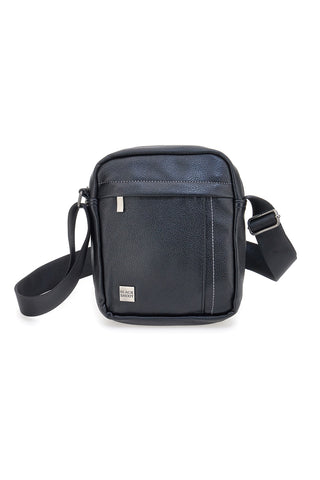 Borsello nero con tasche frontali Black Shoot BS522-1