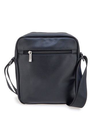 Borsello a tracolla nera con cuciture a contrasto Black Ghost BASILE BS522-4