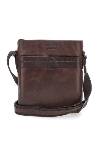 Black Shoot BS2883/T Schultertasche aus braunem Leder mit verstellbarem Riemen