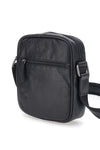 Borsello a tracolla nero compatto con zip frontale Black Shoot BS2355/T