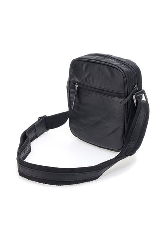 Borsello a tracolla nero compatto con zip frontale Black Shoot BS2355/T