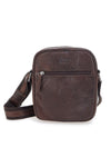 Borsello in pelle marrone Black Shoot BS2355/T con lavorazione artigianale