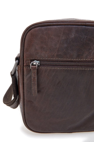 Borsello in pelle marrone Black Shoot BS2355/T con lavorazione artigianale