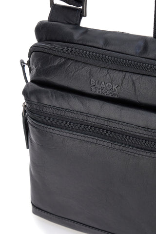 Schwarze Shoot BS2660/T Kompakte Doppelreißverschluss-Tasche