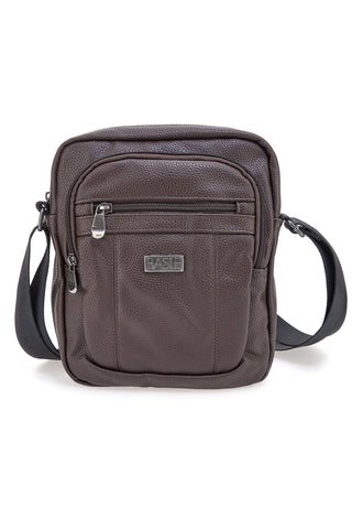 Basile BASILE BA520-4 braune Schultertasche mit Hammerschlag-Effekt