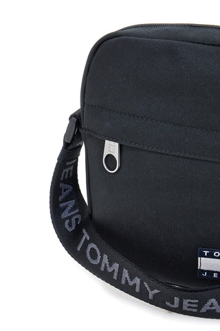 Schwarze Tommy Jeans Logo-Schultertasche TOMMY DAILY REPORTER