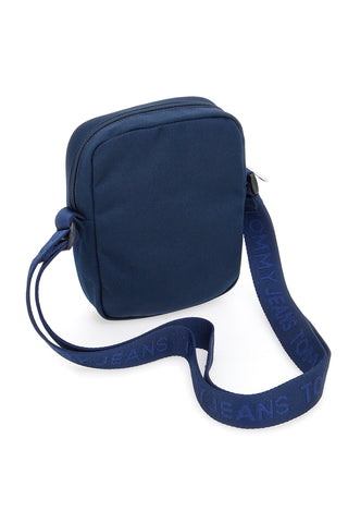 Tommy Jeans TOMMY DAILY REPORTER blaue Schultertasche mit Logo und Marken-Schulterriemen