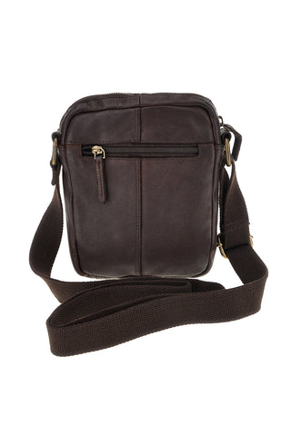 Borsa a tracolla marrone con tasche con zip Black shoot CLASS WYP002