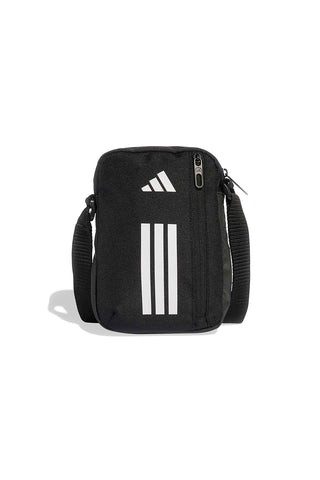 Borsello nero a tracolla con 3 strisce e tasca frontale con zip Adidas JZ7085