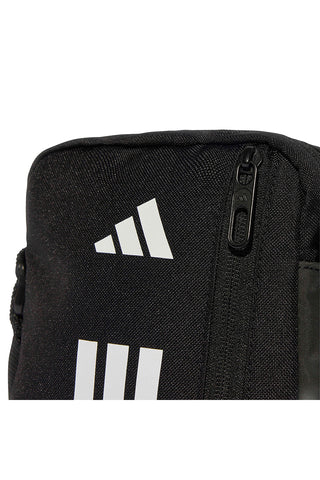 Borsello nero a tracolla con 3 strisce e tasca frontale con zip Adidas JZ7085