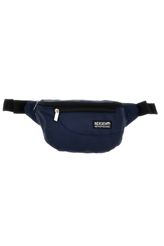 Blaue Gürteltasche mit Reißverschlussfach Metropolitan Indigenous IM-21051-B