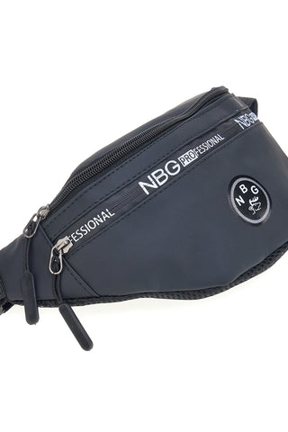 Schwarze Gürteltasche mit Reißverschlusstaschen Indigeno metropolitan 8159-A