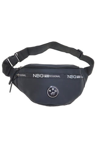 Schwarze Gürteltasche mit Reißverschlusstaschen Indigeno metropolitan 8159-A