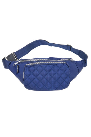 Gesteppte blaue Gürteltasche mit Reißverschlusstaschen Indigeno metropolitan 8200-A
