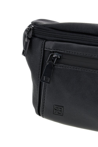 Schwarzer Stoff Renato Balestra Gürteltasche 61991/XS/SRBU7