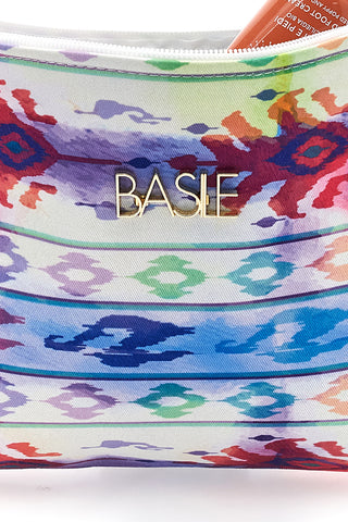 Basile BA26433 mehrfarbige Strand-Clutch mit Fransen aus leichtem Stoff