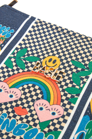 Pochette Mare multicolor con stampa pop in tessuto Basile BA23623