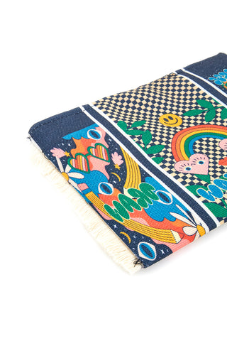 Pochette Mare multicolor con stampa pop in tessuto Basile BA23623