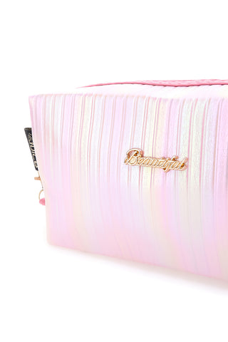 Beauty case rosa effetto iridescente JUICE PARIS 049