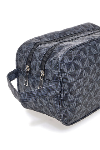 Schwarzes Kosmetiketui mit geometrischem Aufdruck JUICE MADRID 079