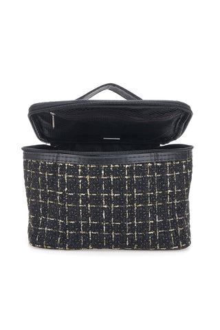 Schwarzes Kosmetiketui mit gewebtem Stoff JUICE ATENE 099