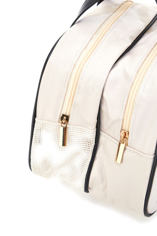 Beige Reisetasche mit transparenten Einsätzen Juice Roma 099