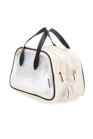 Beige Reisetasche mit transparenten Einsätzen Juice Roma 099