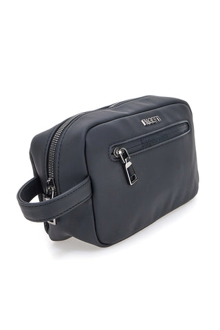 Schwarze Kosmetiktasche mit Griff und Frontreißverschluss Biagiotti MOI LB25W-464/1/BUST