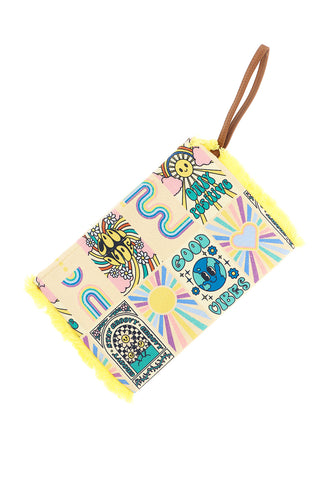 Mehrfarbige Strand-Clutch-Tasche mit Fransen Basile BA23723