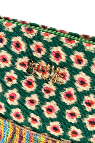 Mehrfarbige Strand-Clutch-Tasche mit Fransen Basile CLASSBA22218