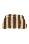 Basile CLASS BA27411 Beige braun gestreifte gewebte Strandtasche
