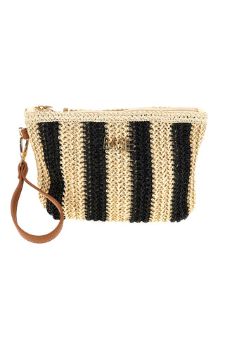 Pochette mare beige e nera a righe Basile BA27411