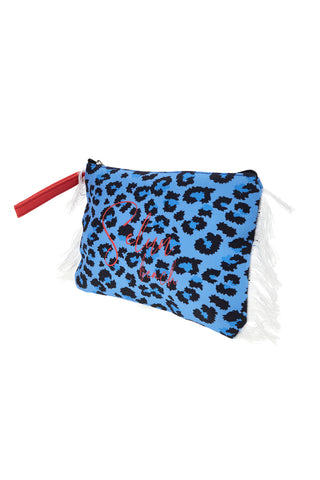 Pochette Mare Blu con Stampa Animalier Selun beach 261005
