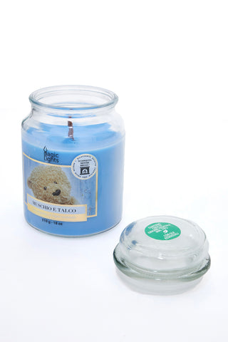 Magic Light Kerze Blauer Moschus und Talkum